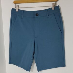 True Classic Blue Comfort Knit Chino Shorts Slim Fit 9" Inseam Size 30